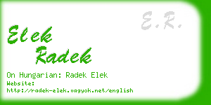 elek radek business card